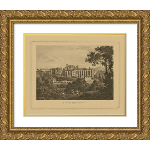 Italian Landscape II Gold Ornate Wood Framed Art Print with Double Matting by Vision Studio
