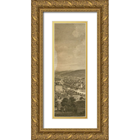 Pastoral Panorama III Gold Ornate Wood Framed Art Print with Double Matting by Wiek, John
