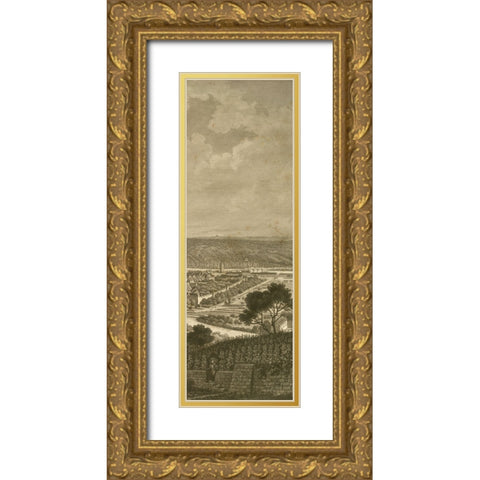 Pastoral Panorama IV Gold Ornate Wood Framed Art Print with Double Matting by Wiek, John