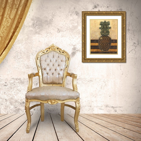 Regal Pineapple I Gold Ornate Wood Framed Art Print with Double Matting by Wyatt Jr., Norman