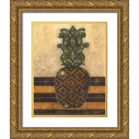 Regal Pineapple I Gold Ornate Wood Framed Art Print with Double Matting by Wyatt Jr., Norman