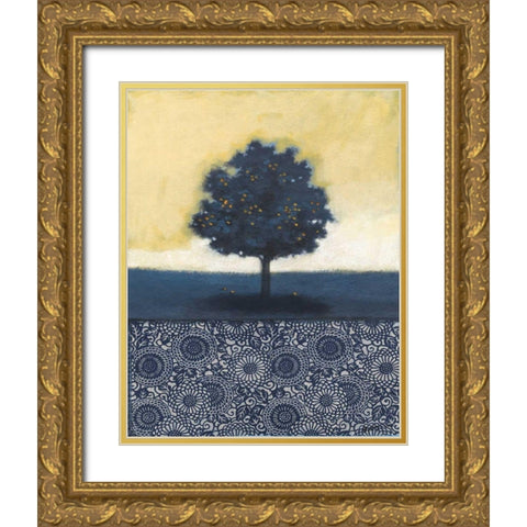 Blue Lemon Tree I Gold Ornate Wood Framed Art Print with Double Matting by Wyatt Jr., Norman