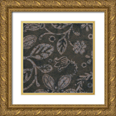 Island Batik II Gold Ornate Wood Framed Art Print with Double Matting by Wyatt Jr., Norman