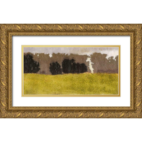 Tuscan Field I Gold Ornate Wood Framed Art Print with Double Matting by Vision Studio