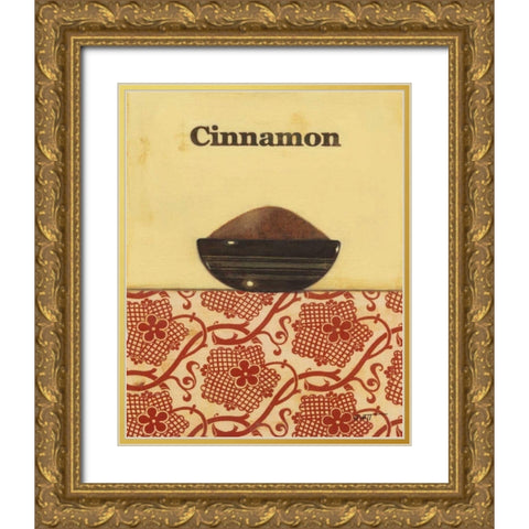 Exotic Spices - Cinnamon Gold Ornate Wood Framed Art Print with Double Matting by Wyatt Jr., Norman