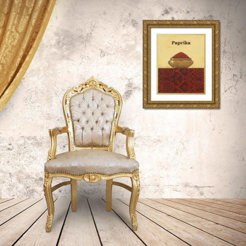 Exotic Spices - Paprika Gold Ornate Wood Framed Art Print with Double Matting by Wyatt Jr., Norman