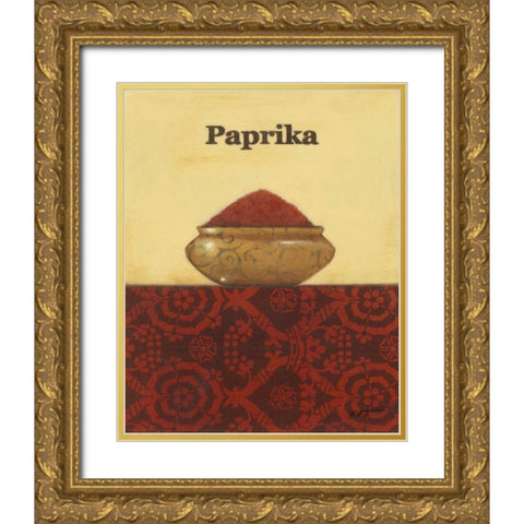Exotic Spices - Paprika Gold Ornate Wood Framed Art Print with Double Matting by Wyatt Jr., Norman