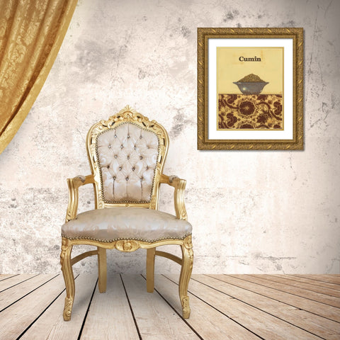 Exotic Spices - Cumin Gold Ornate Wood Framed Art Print with Double Matting by Wyatt Jr., Norman