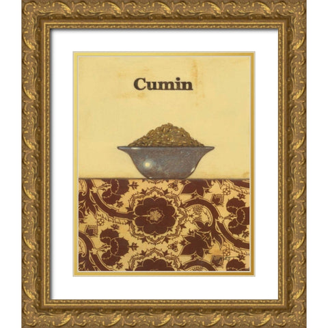 Exotic Spices - Cumin Gold Ornate Wood Framed Art Print with Double Matting by Wyatt Jr., Norman