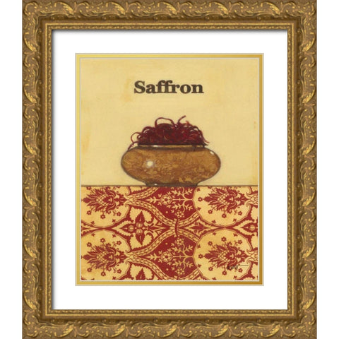 Exotic Spices - Saffron Gold Ornate Wood Framed Art Print with Double Matting by Wyatt Jr., Norman