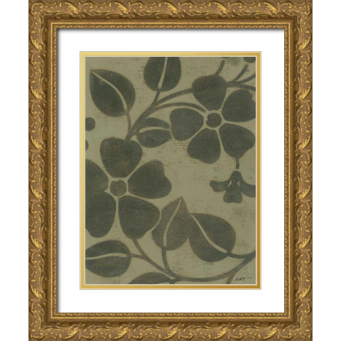 Sage Textile II Gold Ornate Wood Framed Art Print with Double Matting by Wyatt Jr., Norman