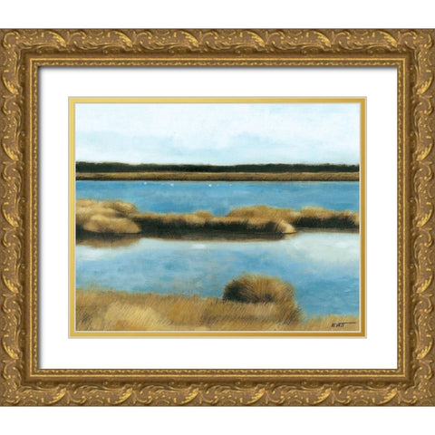 Wet Lands II Gold Ornate Wood Framed Art Print with Double Matting by Wyatt Jr., Norman