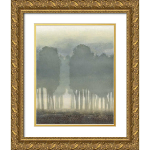 Treeline Haze I Gold Ornate Wood Framed Art Print with Double Matting by Vision Studio