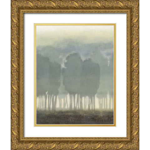 Treeline Haze II Gold Ornate Wood Framed Art Print with Double Matting by Vision Studio