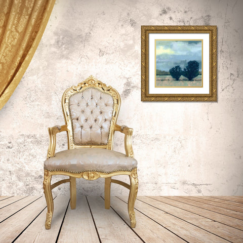 Moonlit Field I Gold Ornate Wood Framed Art Print with Double Matting by Vision Studio