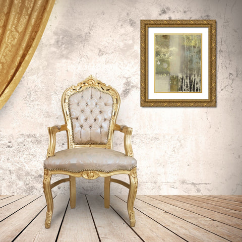 Onyx Forgets I Gold Ornate Wood Framed Art Print with Double Matting by Vision Studio
