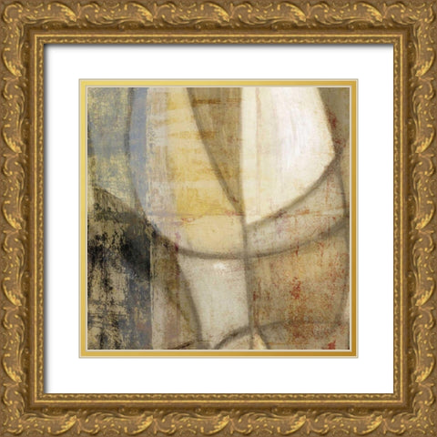 Textures Align I Gold Ornate Wood Framed Art Print with Double Matting by Vision Studio