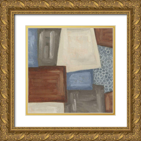 Trapezoids II Gold Ornate Wood Framed Art Print with Double Matting by Deans, Karen