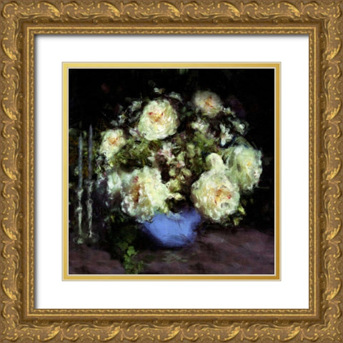Classic Flowers I Gold Ornate Wood Framed Art Print with Double Matting by Bay, Noah