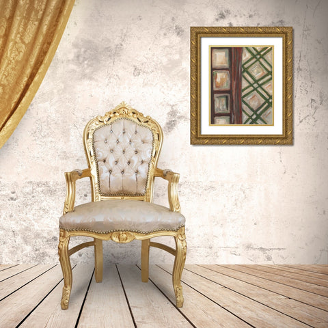 Textured Windows II Gold Ornate Wood Framed Art Print with Double Matting by Deans, Karen
