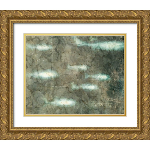 New School III Gold Ornate Wood Framed Art Print with Double Matting by Vision Studio