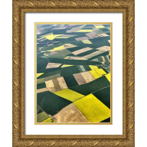 Approaching Paris I Gold Ornate Wood Framed Art Print with Double Matting by Chester, Colby