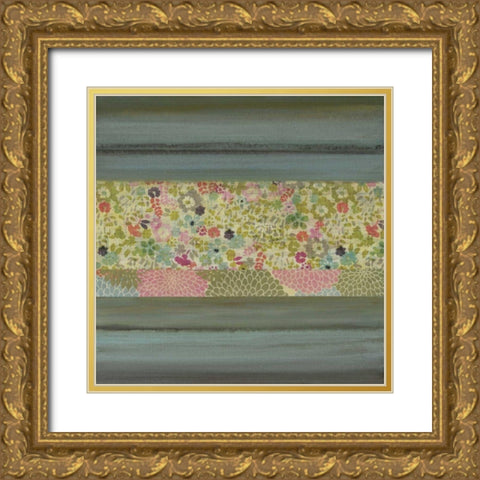 A Gift of Blooms I Gold Ornate Wood Framed Art Print with Double Matting by Green-Aldridge, W.