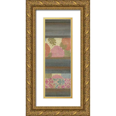 Pretty in Pink IV Gold Ornate Wood Framed Art Print with Double Matting by Green-Aldridge, W.