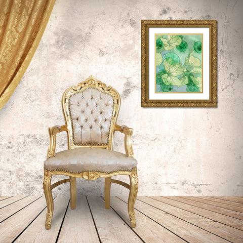 Mint Progeny III Gold Ornate Wood Framed Art Print with Double Matting by Chandler, Sharon