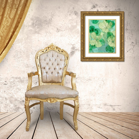 Mint Progeny IV Gold Ornate Wood Framed Art Print with Double Matting by Chandler, Sharon