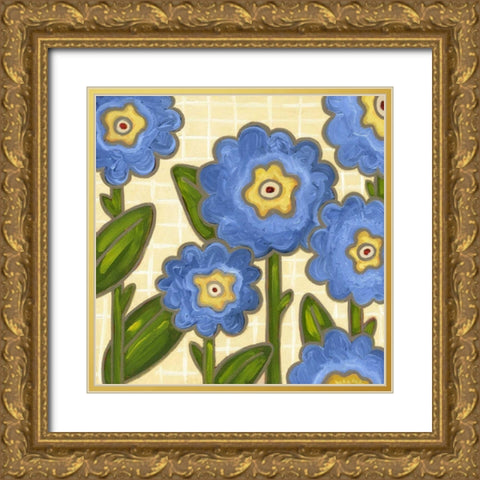 Annie Blue II Gold Ornate Wood Framed Art Print with Double Matting by Deans, Karen