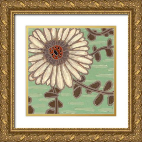 Cleo Aqua II Gold Ornate Wood Framed Art Print with Double Matting by Deans, Karen