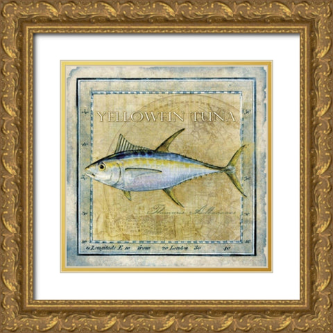 Ocean Fish XII Gold Ornate Wood Framed Art Print with Double Matting by Beth Anne Creative