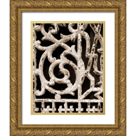 Ornament I Gold Ornate Wood Framed Art Print with Double Matting by Christensen, Jim
