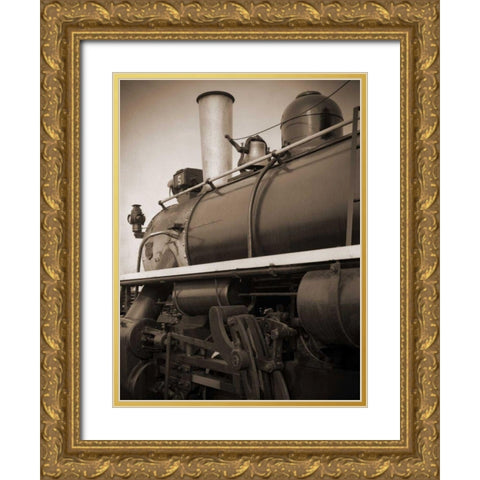 Olde Time Travel I Gold Ornate Wood Framed Art Print with Double Matting by Christensen, Jim