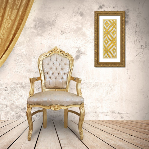 2-Up Earthen Patterns I Gold Ornate Wood Framed Art Print with Double Matting by Deans, Karen