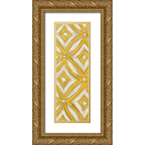 2-Up Earthen Patterns I Gold Ornate Wood Framed Art Print with Double Matting by Deans, Karen
