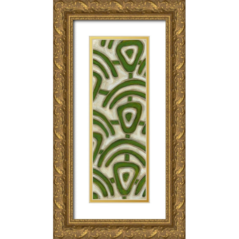 2-Up Earthen Patterns IV Gold Ornate Wood Framed Art Print with Double Matting by Deans, Karen