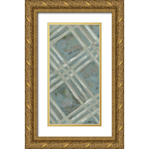 Primary Pattern I Gold Ornate Wood Framed Art Print with Double Matting by Deans, Karen