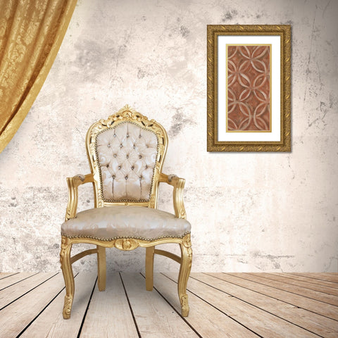 Primary Pattern IV Gold Ornate Wood Framed Art Print with Double Matting by Deans, Karen