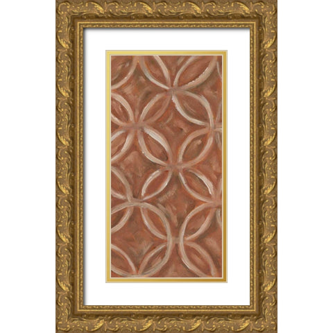 Primary Pattern IV Gold Ornate Wood Framed Art Print with Double Matting by Deans, Karen