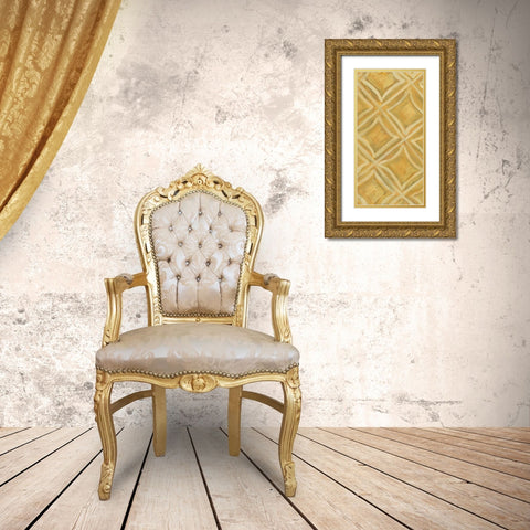 Primary Pattern V Gold Ornate Wood Framed Art Print with Double Matting by Deans, Karen
