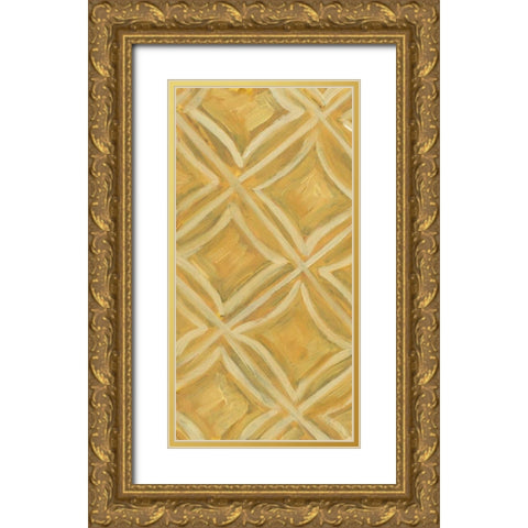Primary Pattern V Gold Ornate Wood Framed Art Print with Double Matting by Deans, Karen