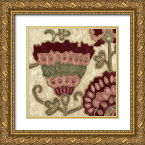 Romantic Chintz II Gold Ornate Wood Framed Art Print with Double Matting by Deans, Karen