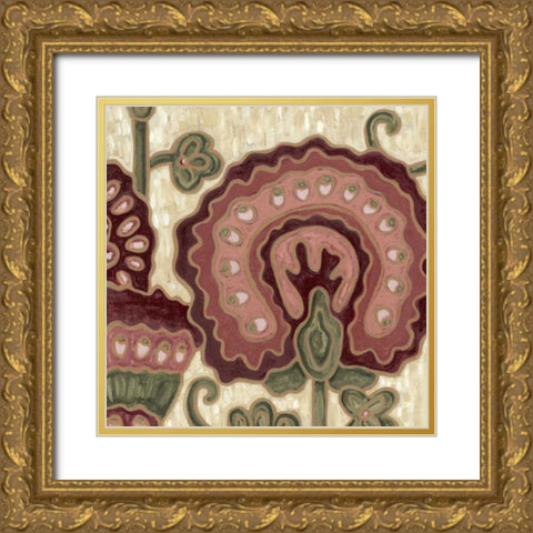 Romantic Chintz III Gold Ornate Wood Framed Art Print with Double Matting by Deans, Karen