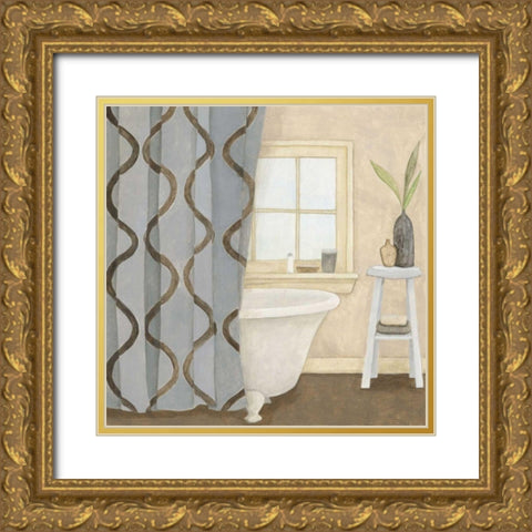 Patterned Bath IV Gold Ornate Wood Framed Art Print with Double Matting by Meagher, Megan