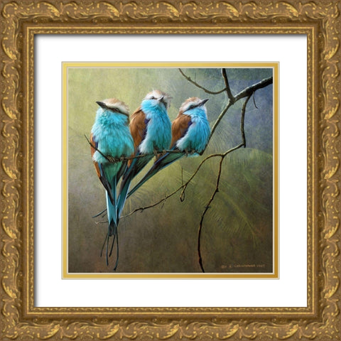 Rollers Gold Ornate Wood Framed Art Print with Double Matting by Vest, Chris