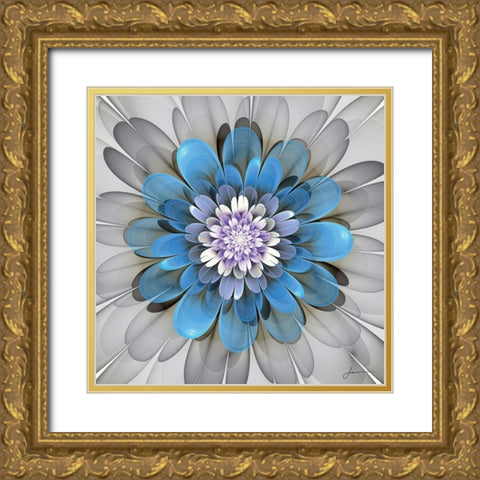 Fractal Blooms III Gold Ornate Wood Framed Art Print with Double Matting by Burghardt, James