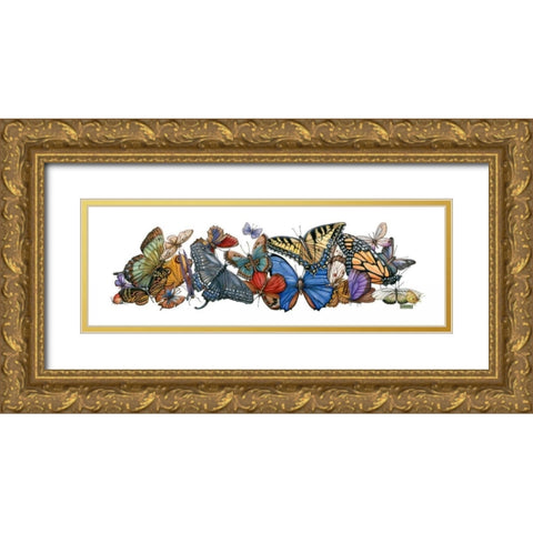 Wings of Splendor I Gold Ornate Wood Framed Art Print with Double Matting by Russell, Wendy