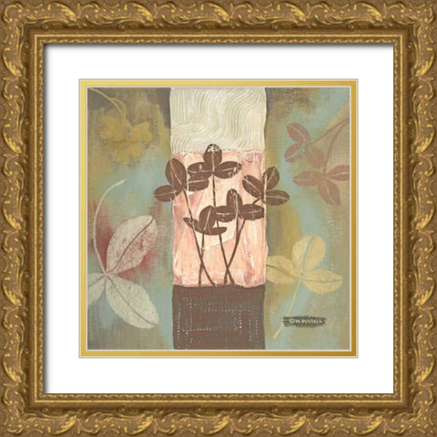 Clover Tile I Gold Ornate Wood Framed Art Print with Double Matting by Russell, Wendy